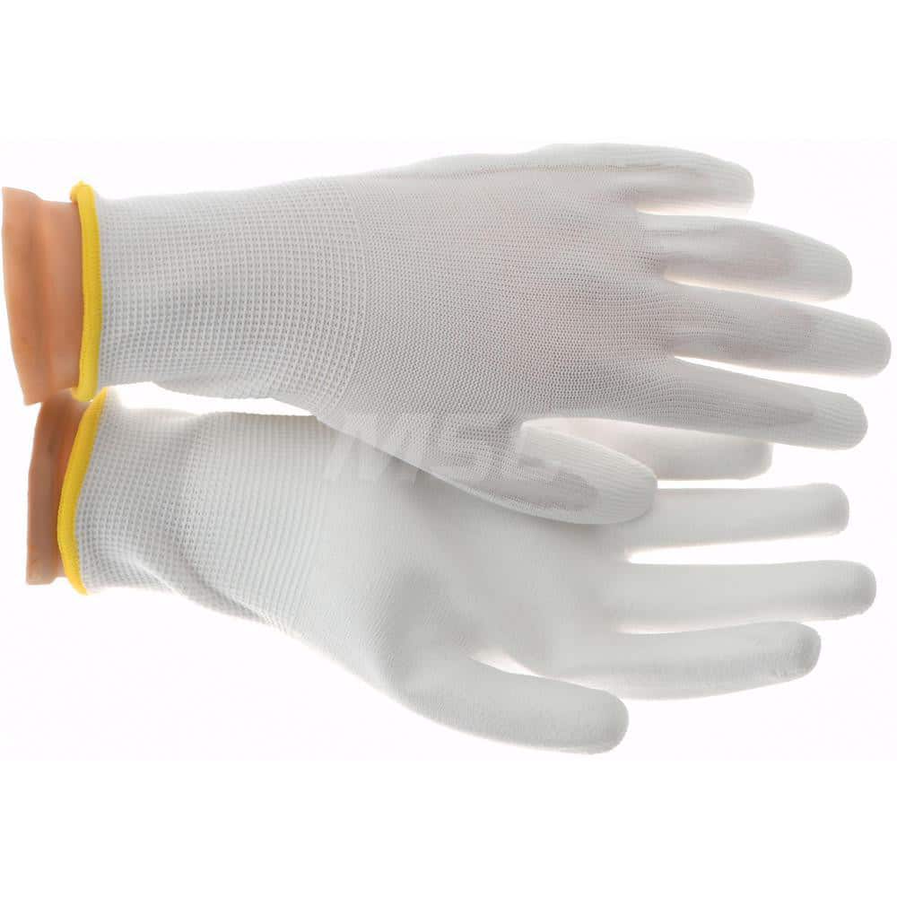 General Purpose Work Gloves: Large, Polyurethane Coated, Nylon