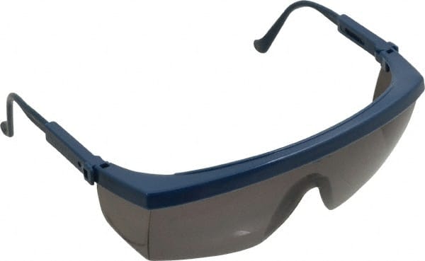 Oberon | Apollo XR™ Dark Gray Lenses, Framed Safety Glasses - Anti-Fog, Scratch Resistant, Blue Plastic Frame, Size Universal, Wrap Around | Part