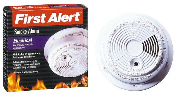 Smoke & Carbon Monoxide (CO) Alarms; Alarm Type: Smoke ; Sensor Type: Ionization ; Mount Type: Ceiling; Wall ; Interconnectable: Interconnectable ; Power Source: Wire-In with Battery Backup ; Batteries Included: Yes