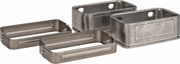 KabelSchlepp 66950 SET 4.57 Inch Outside Width x 2.68 Inch Outside Height, Cable and Hose Carrier Stainless Steel Tube Mounting Bracket Set 