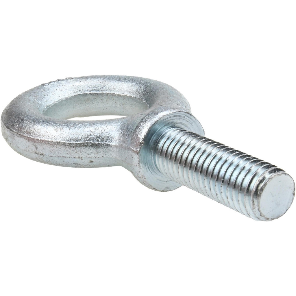 Made in USA Fixed Lifting Eye Bolt: w/ Shoulder, 3,500 lb Capacity, 5/8-11 Thread, Grade 1030 Steel - Fully Threaded, 1-3/4″ Shank, 2-1/4″