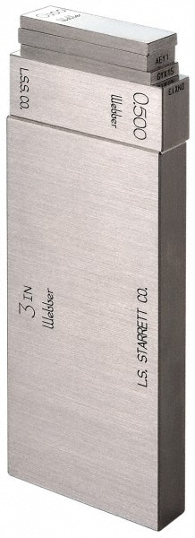 Starrett 90151 Square Steel Gage Block: 16", Grade 0 Image