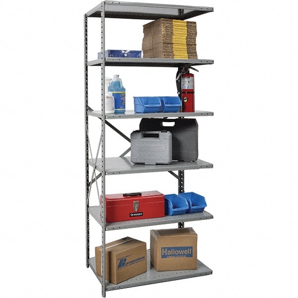 HALLOWELL A5511-24HG 6 Shelf Add-On Box Edge Open Steel Shelving Image