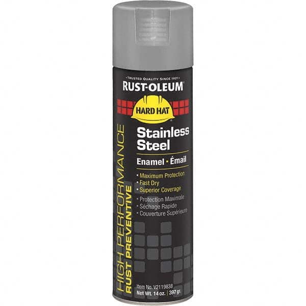Rust-Oleum V2119838 Enamel Spray Paint: Stainless Steel, Gloss, 14 oz 