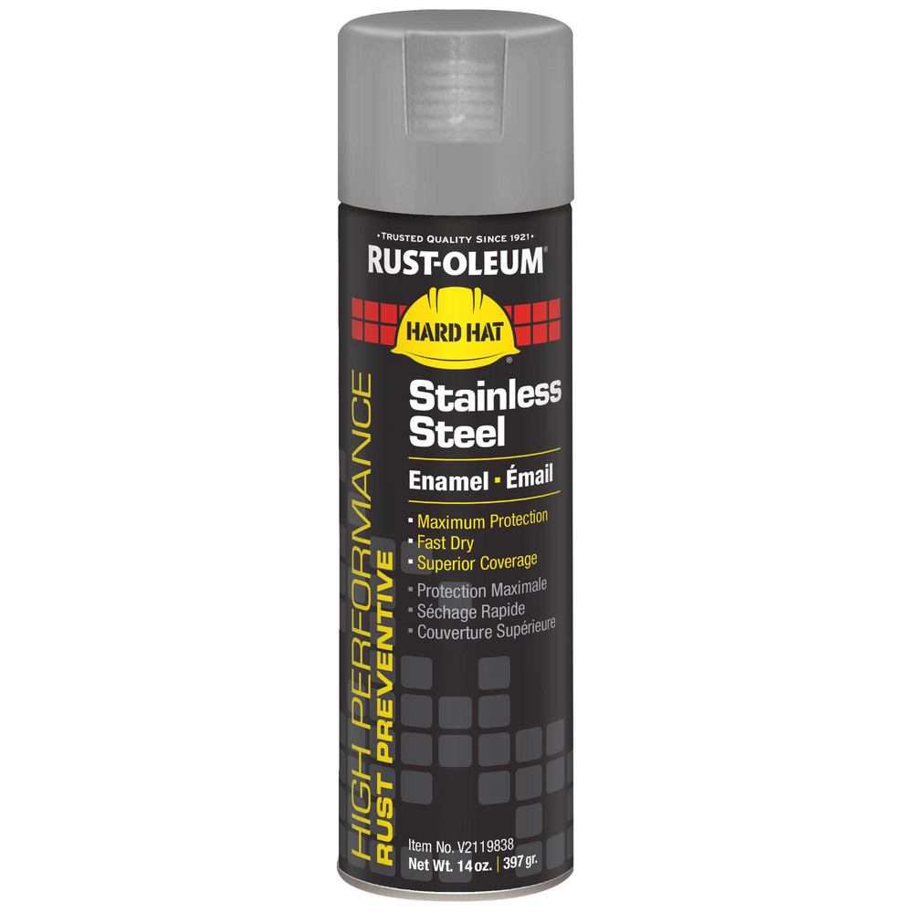 Rust-Oleum Enamel Spray Paint: Stainless Steel, Gloss, 14 oz