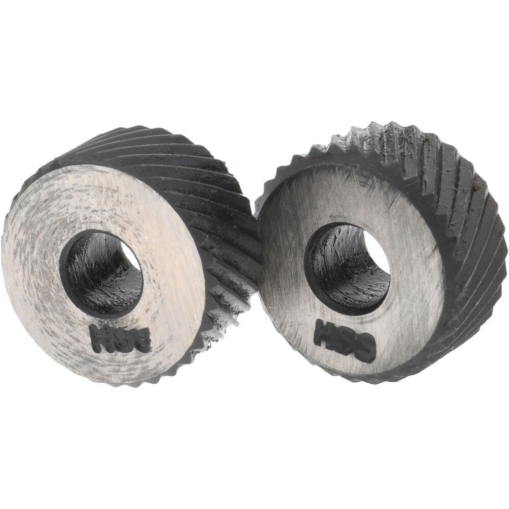 3/8 Inch Face Width, 3/8 Inch Diameter, High Speed Steel Knurl Wheel Set