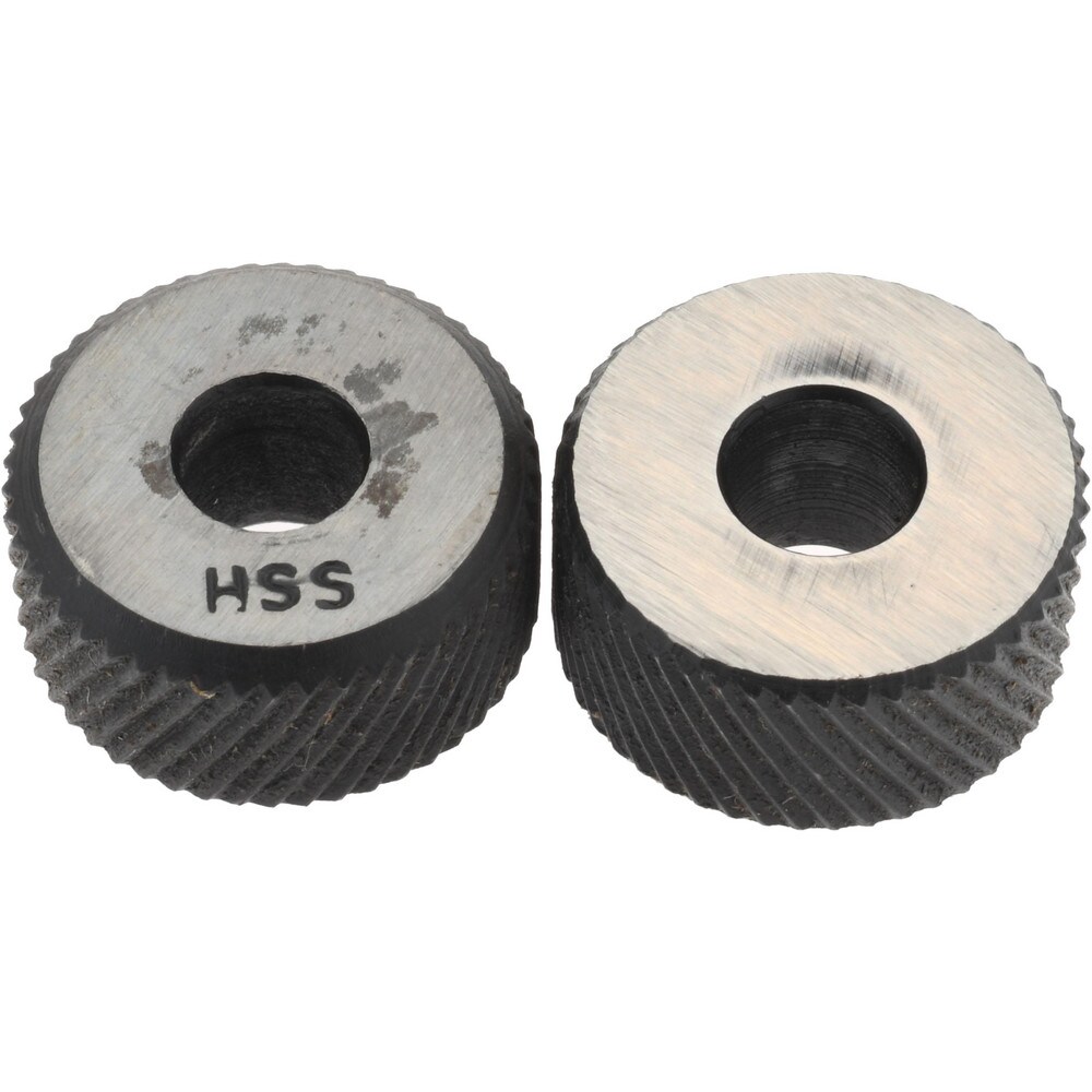 1/4 Inch Face Width, 3/4 Inch Diameter, High Speed Steel Knurl Wheel Set