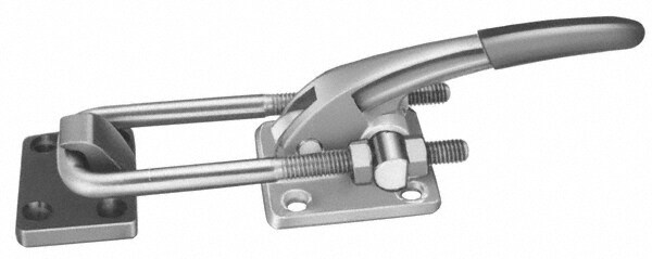 Pull-Action Latch Clamp: Horizontal, 7,500 lb, U-Hook, Flanged Base