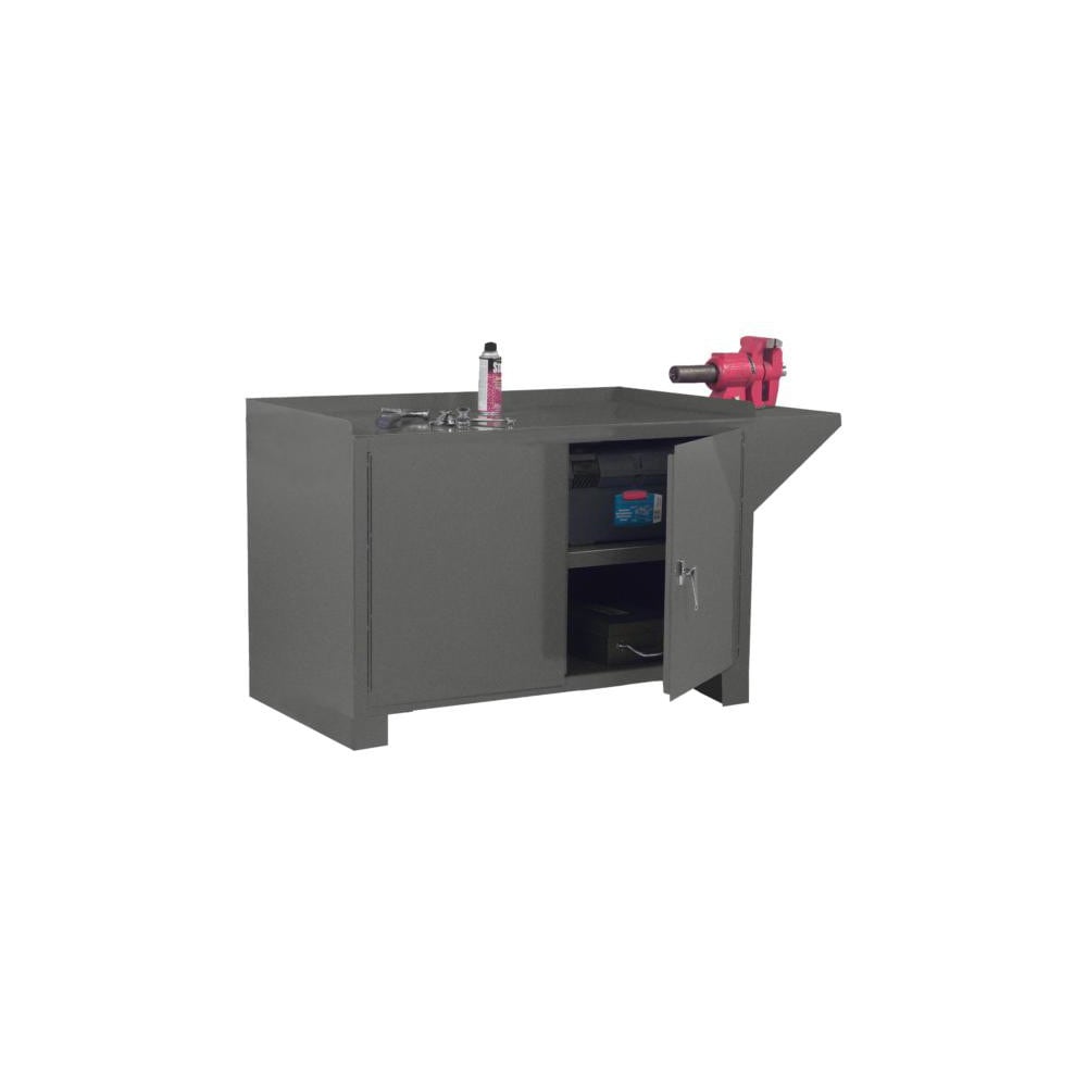 Durham 3403-95 Stationary Industrial Workstation: 48" Wide, 24" Deep, 38" High, 2,000 lb Capacity Image