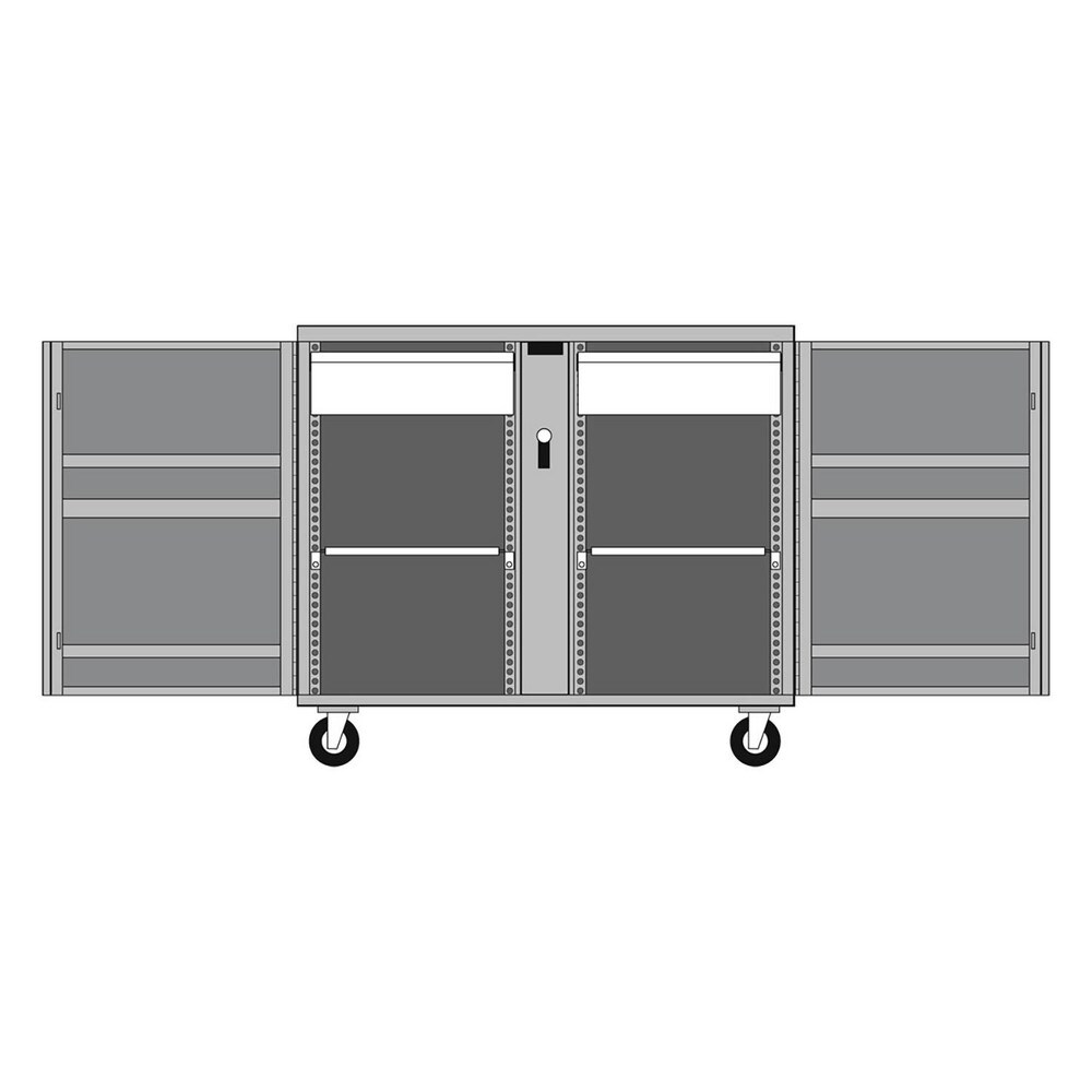 Job Site Tool Storage; Box Type: Job Site ; Overall Weight Capacity: 2500lb ; Locking Mechanism: Keyed ; Handle Type: Push Handle ; Mobility: Mobile ; Gauge: 18