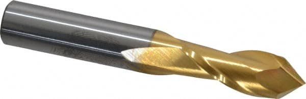 Melin Tool 26087 Drill Mill: 3/8" Dia, 1" LOC, 2 Flutes, 90 ° Point, Solid Carbide 