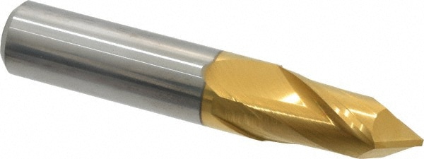 Drill Mill: 5/8" Dia, 1-1/4" LOC, 2 Flutes, 90 ° Point, Solid Carbide