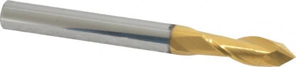 Melin Tool 26085 Drill Mill: 1/4" Dia, 3/4" LOC, 2 Flutes, 90 ° Point, Solid Carbide 