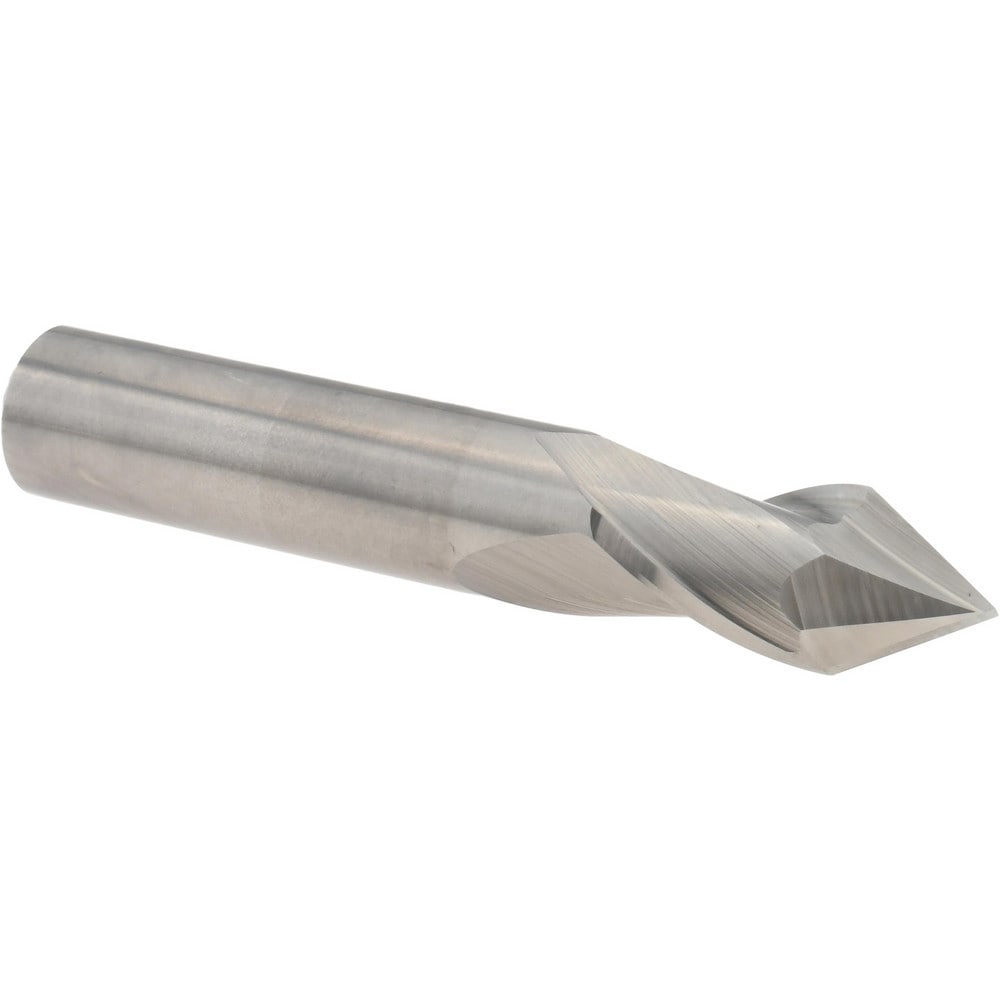 Drill Mill: 1/2" Dia, 1" LOC, 2 Flutes, 60 ° Point, Solid Carbide