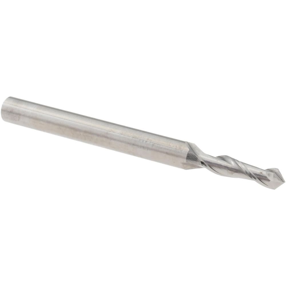 Drill Mill: 3/8" LOC, 2 Flutes, 90 ° Point, Solid Carbide