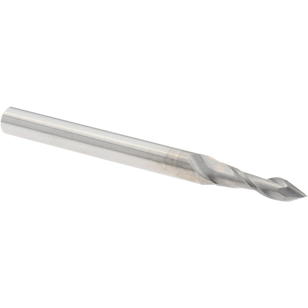 Drill Mill: 3/8" LOC, 2 Flutes, 60 ° Point, Solid Carbide