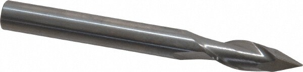 0.5 Shank Diameter 3 Overall Length 0.5 Cutting Diameter 4 Flutes Uncoated Bright 30 Deg Point Angle Finish Melin Tool CCMG-DP Carbide Drill Mill