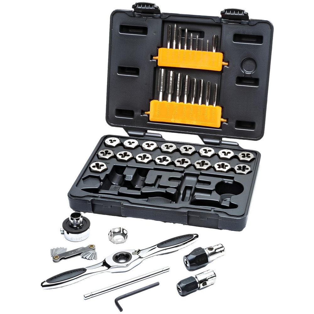 Tap & Die Set: M3 x 0.5 to M12 x 1.75 Taps, M3 x 0.5 to M12 x 1.75 Dies, BSP, Metric Coarse & Metric Fine