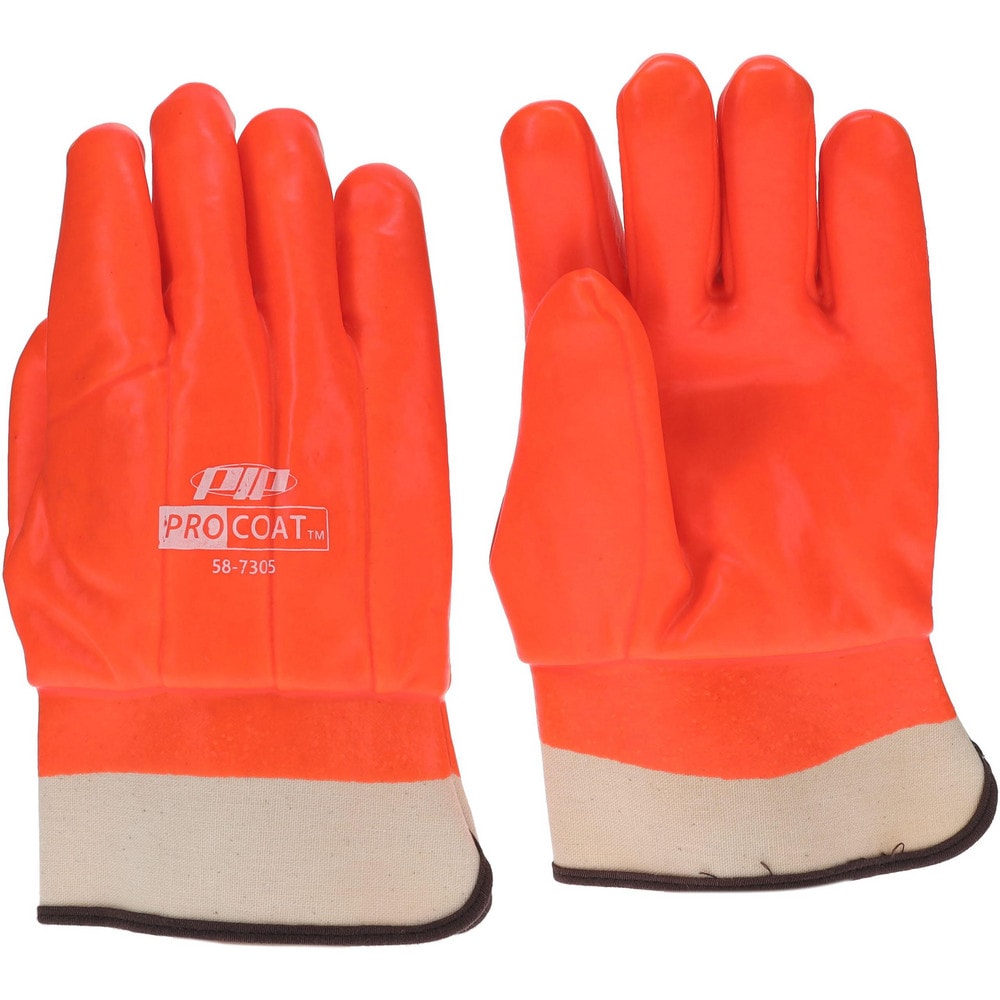 Chemical Resistant Gloves: Large, Polyvinylchloride, Unsupported