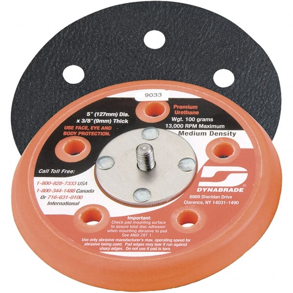 Dynabrade 56104 Disc Backing Pad: 5" Dia, Vacuum Replacement Pad 