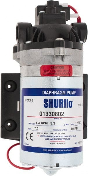 Pentair 8000-543-236 1/10 HP, 3/8 Inlet Size, 3/8 Outlet Size, Demand Switch, Diaphragm Spray Pump 