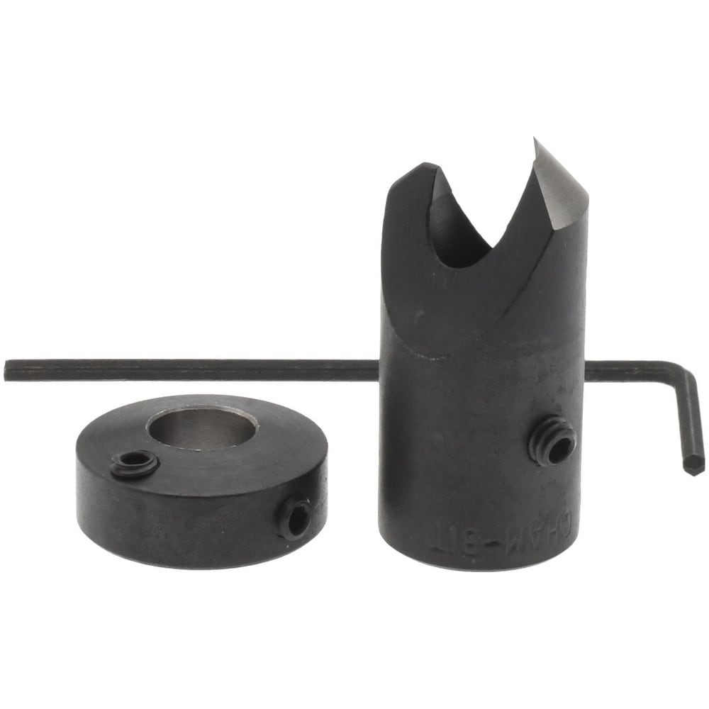 1/2" Cutter Diam, Letter G Drill Compatibility, 1/4" Collar Thickness, Adjustable Depth Drill Countersink