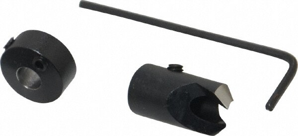 3/8" Cutter Diam, 3/16" Drill Compatibility, 1/4" Collar Thickness, Adjustable Depth Drill Countersink