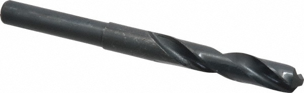 Reduced Shank Drill Bit: 9/16'' Dia, 1/2'' Shank Dia, 118 °, High Speed Steel