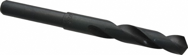 Reduced Shank Drill Bit: 37/64'' Dia, 1/2'' Shank Dia, 118 °, High Speed Steel