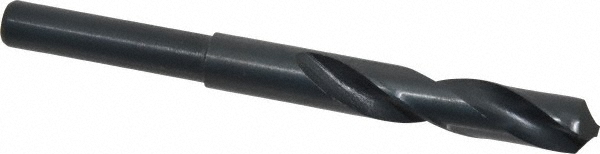 Reduced Shank Drill Bit: 19/32'' Dia, 1/2'' Shank Dia, 118 °, High Speed Steel