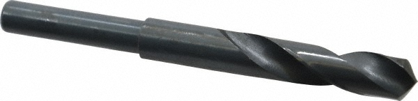 Reduced Shank Drill Bit: 5/8'' Dia, 1/2'' Shank Dia, 118 °, High Speed Steel