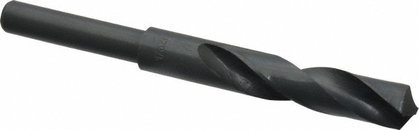 Reduced Shank Drill Bit: 21/32'' Dia, 1/2'' Shank Dia, 118 °, High Speed Steel