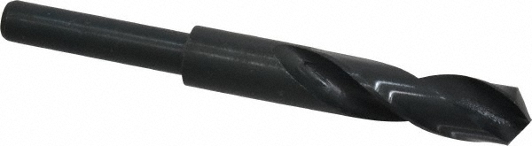 Reduced Shank Drill Bit: 23/32'' Dia, 1/2'' Shank Dia, 118 °, High Speed Steel