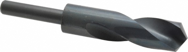 Reduced Shank Drill Bit: 1'' Dia, 1/2'' Shank Dia, 118 °, High Speed Steel