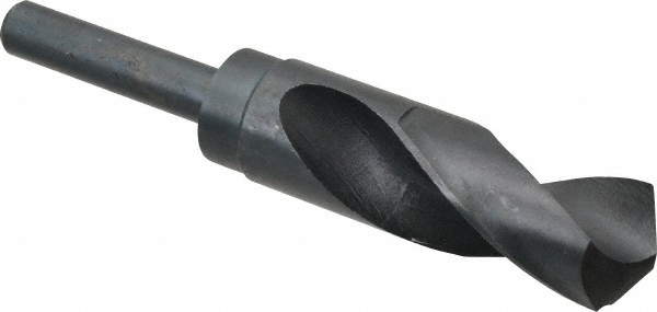 Reduced Shank Drill Bit: 1-3/32'' Dia, 1/2'' Shank Dia, 118 °, High Speed Steel
