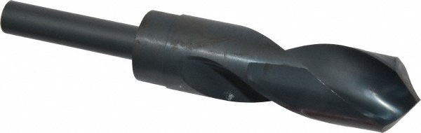 Reduced Shank Drill Bit: 1-7/64'' Dia, 1/2'' Shank Dia, 118 °, High Speed Steel