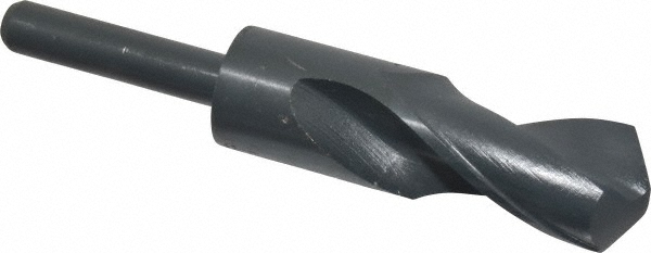Reduced Shank Drill Bit: 1-9/64'' Dia, 1/2'' Shank Dia, 118 °, High Speed Steel