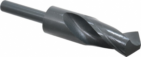 Reduced Shank Drill Bit: 1-5/32'' Dia, 1/2'' Shank Dia, 118 °, High Speed Steel