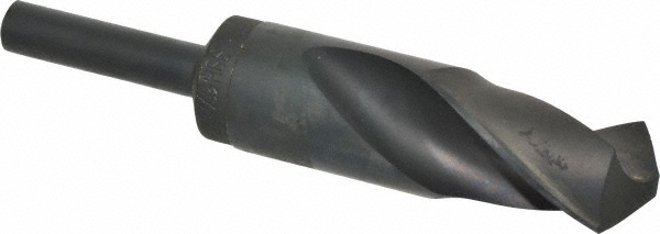 Reduced Shank Drill Bit: 1-7/32'' Dia, 1/2'' Shank Dia, 118 °, High Speed Steel
