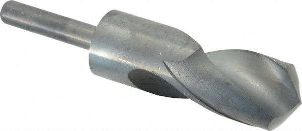 Reduced Shank Drill Bit: 1-11/32'' Dia, 1/2'' Shank Dia, 118 °, High Speed Steel