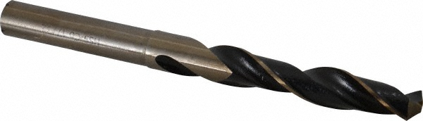 Reduced Shank Drill Bit: 17/32'' Dia, 1/2'' Shank Dia, 118 °, Cobalt