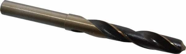 Reduced Shank Drill Bit: 9/16'' Dia, 1/2'' Shank Dia, 118 °, Cobalt