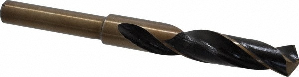 Reduced Shank Drill Bit: 21/32'' Dia, 1/2'' Shank Dia, 118 °, Cobalt