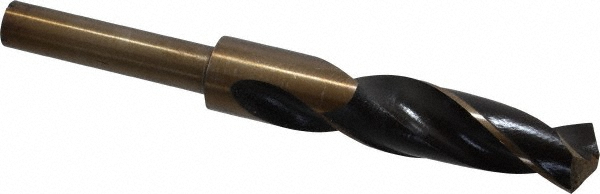 Reduced Shank Drill Bit: 25/32'' Dia, 1/2'' Shank Dia, 118 °, Cobalt