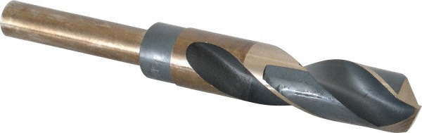 Reduced Shank Drill Bit: 51/64'' Dia, 1/2'' Shank Dia, 118 °, Cobalt
