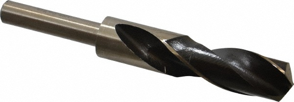 Reduced Shank Drill Bit: 7/8'' Dia, 1/2'' Shank Dia, 118 °, Cobalt