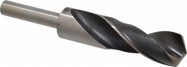 Reduced Shank Drill Bit: 1-1/64'' Dia, 1/2'' Shank Dia, 118 °, Cobalt