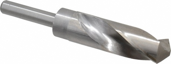 Reduced Shank Drill Bit: 1-1/16'' Dia, 1/2'' Shank Dia, 118 °, Cobalt