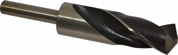 Reduced Shank Drill Bit: 1-5/32'' Dia, 1/2'' Shank Dia, 118 °, Cobalt