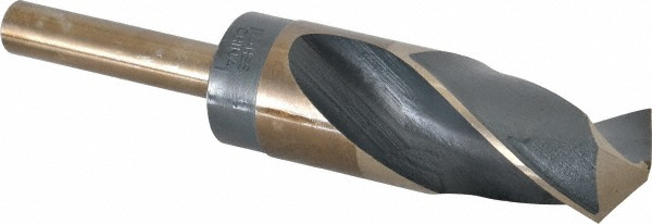 Value Collection 1344167 Reduced Shank Drill Bit: 1-1/4 Dia, 1/2 Shank Dia, 118 0, Cobalt Image